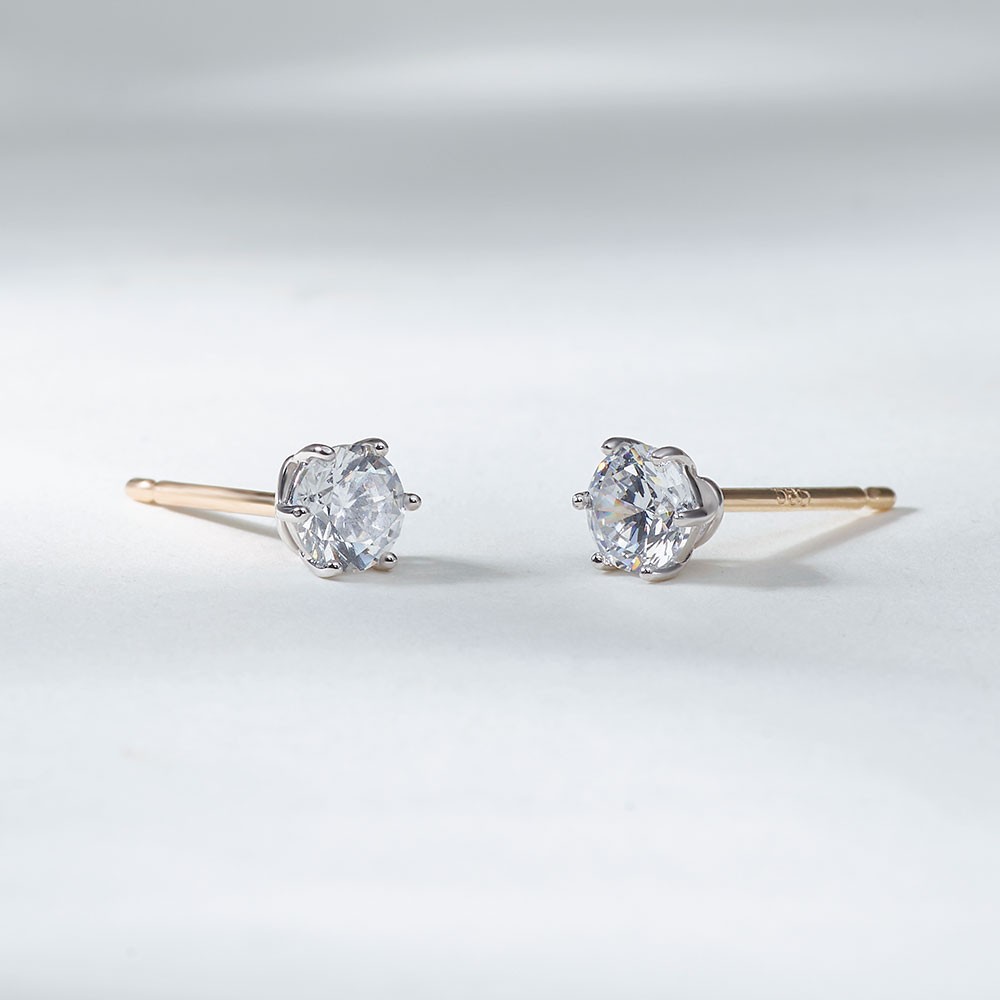 3부 랩 다이아몬드 귀걸이 6프롱 요약정보 및 구매