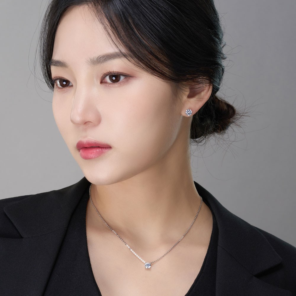 1캐럿 랩 다이아몬드 귀걸이 4프롱 요약정보 및 구매