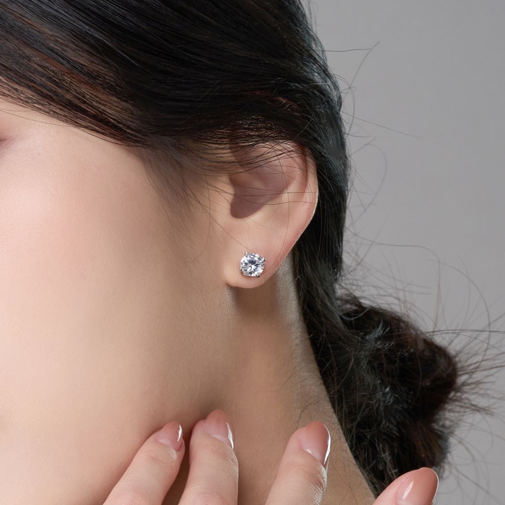 1캐럿 랩 다이아몬드 귀걸이 4프롱 요약정보 및 구매