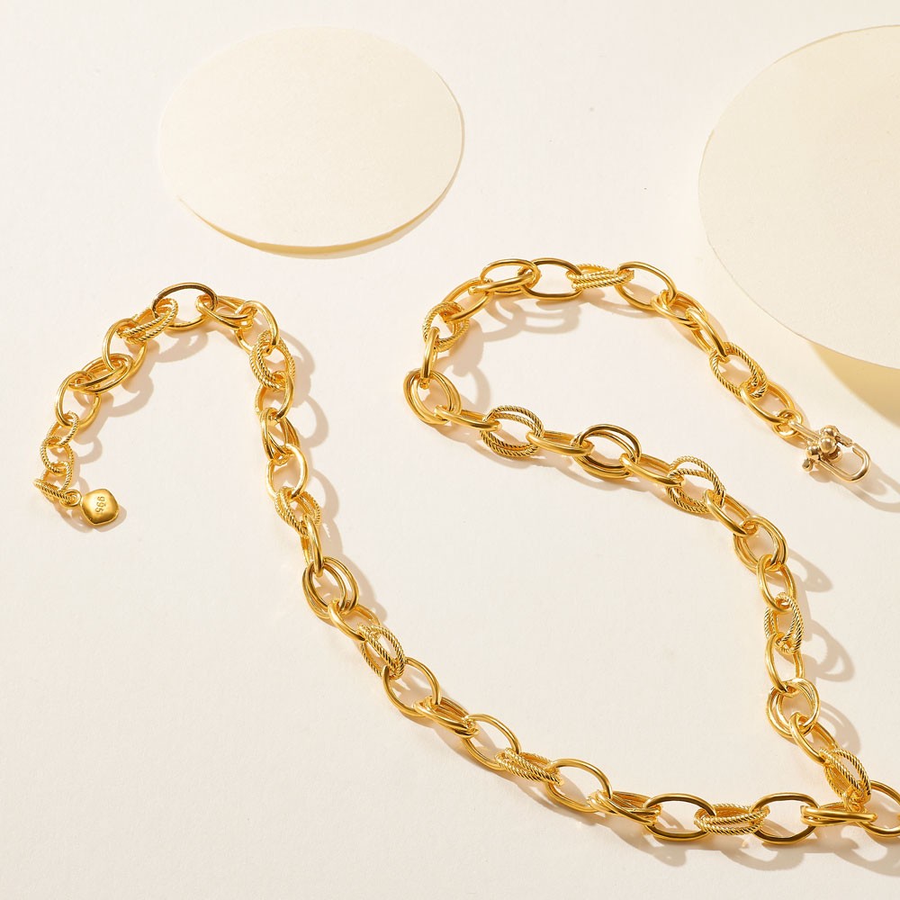 볼드 더블 체인 코인 펜던트 목걸이 요약정보 및 구매