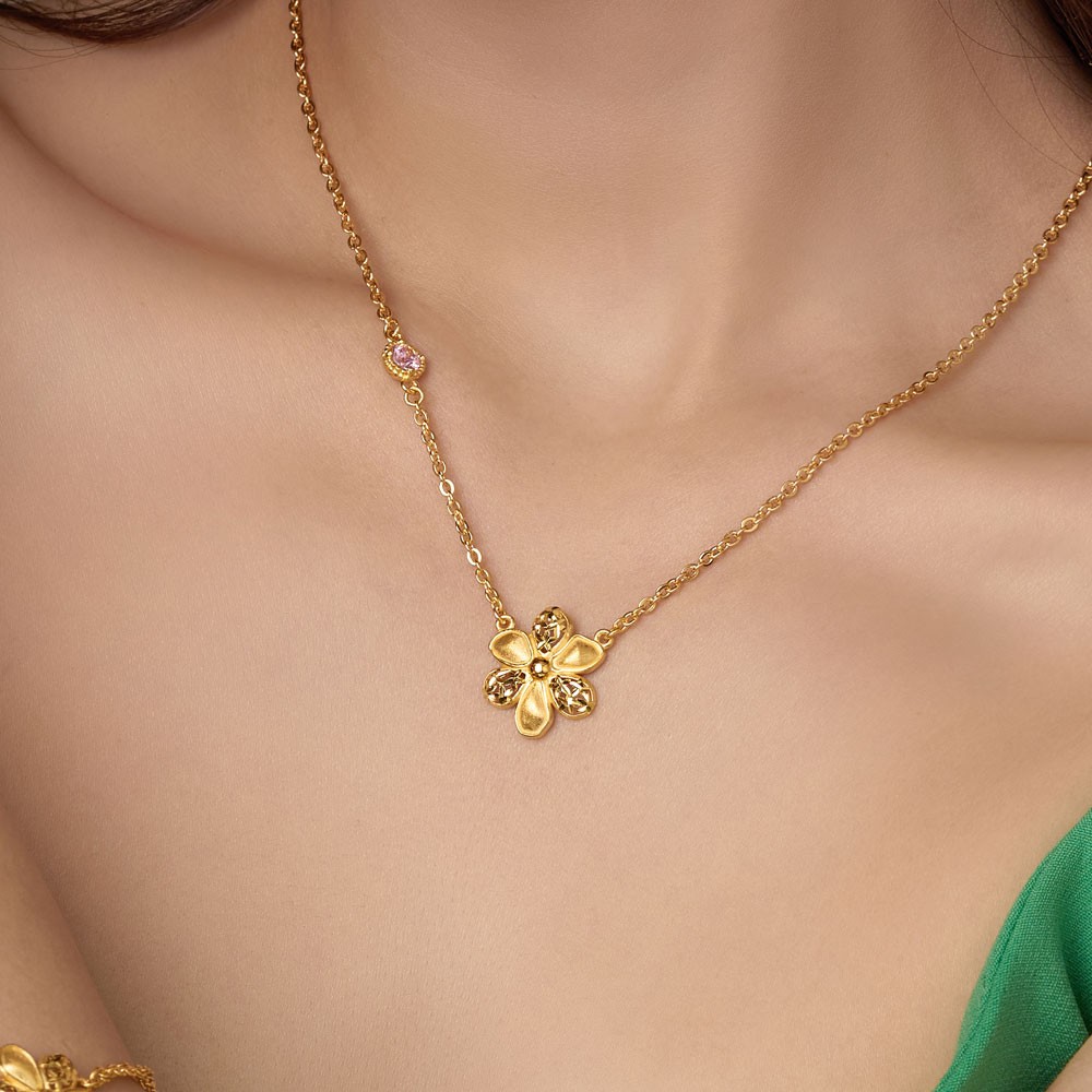 포인트 큐빅 꽃 목걸이 요약정보 및 구매