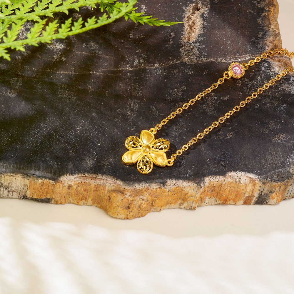 포인트 큐빅 꽃 목걸이 요약정보 및 구매