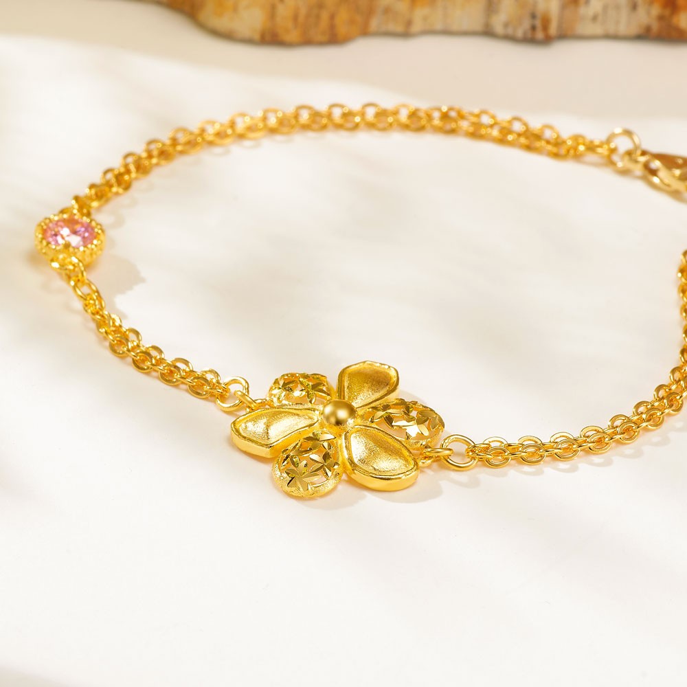 포인트 큐빅 꽃 팔찌 요약정보 및 구매