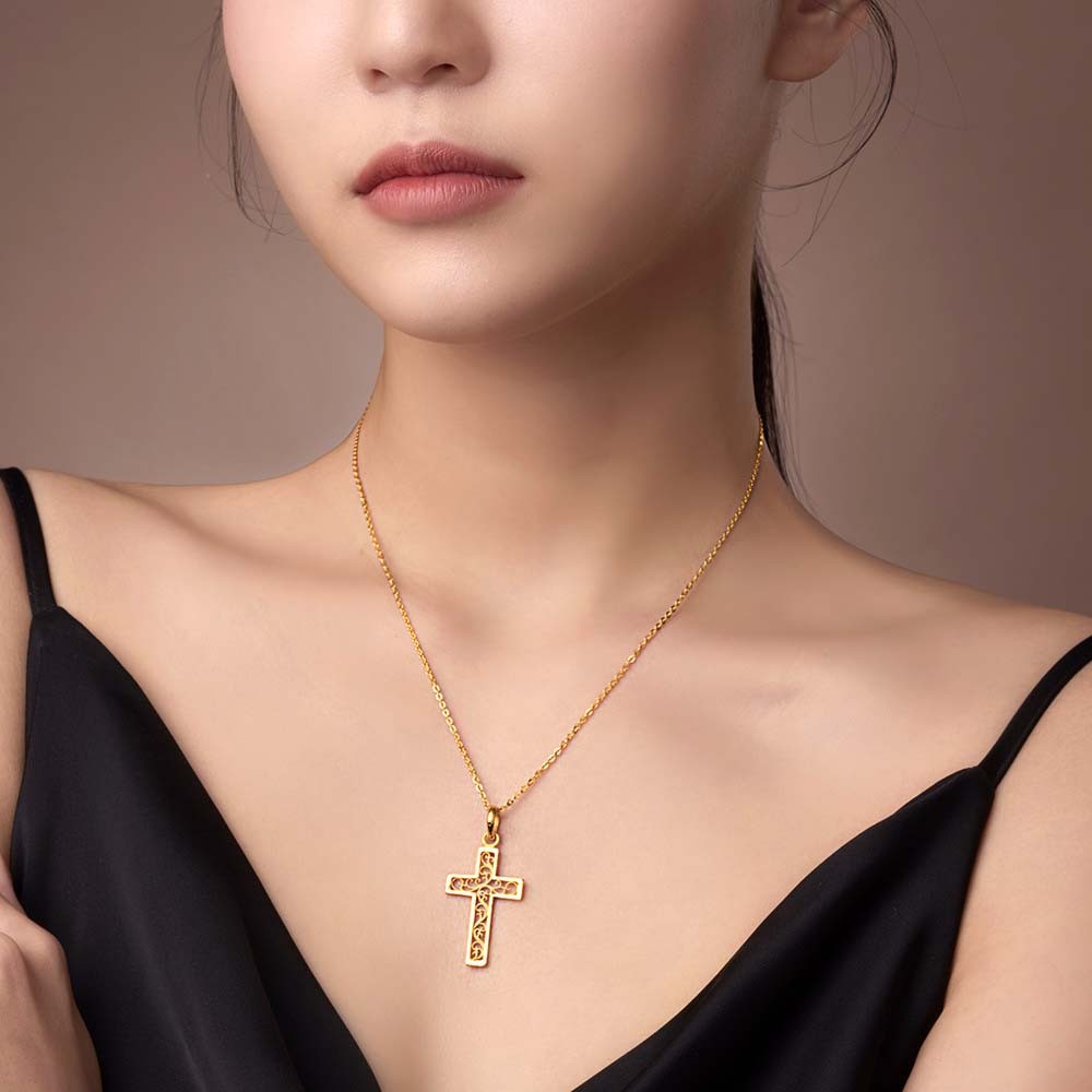 꽃 십자가 목걸이 요약정보 및 구매