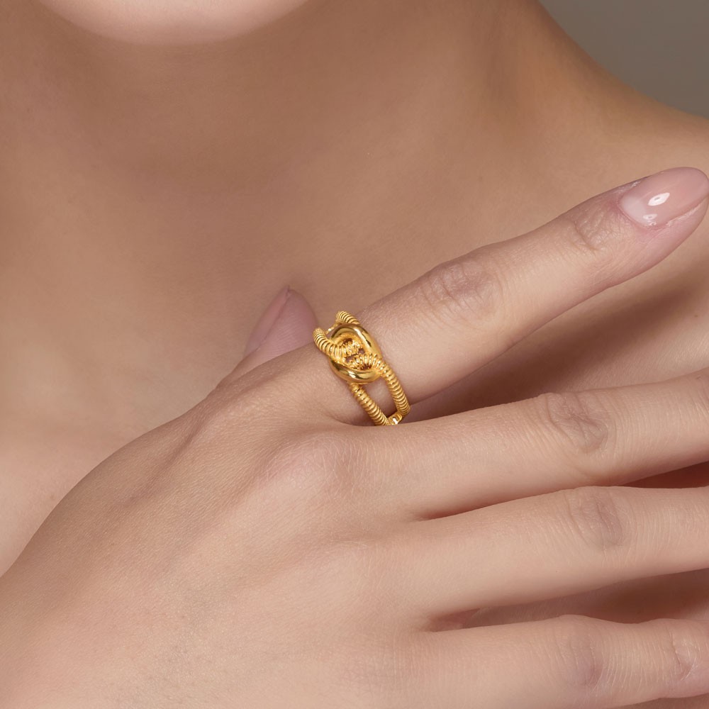 볼드 링 꼬임 콤비 반지 요약정보 및 구매