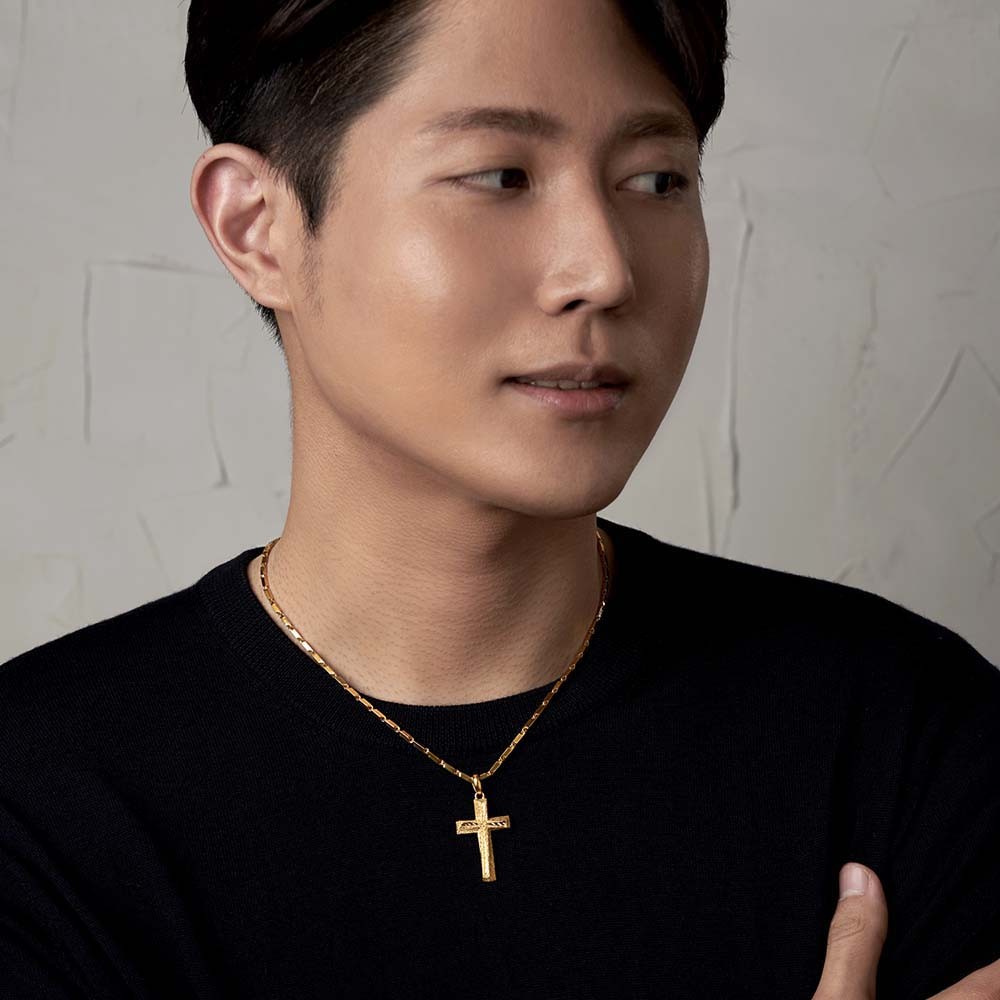 사선 컷 십자가 메달 목걸이 요약정보 및 구매