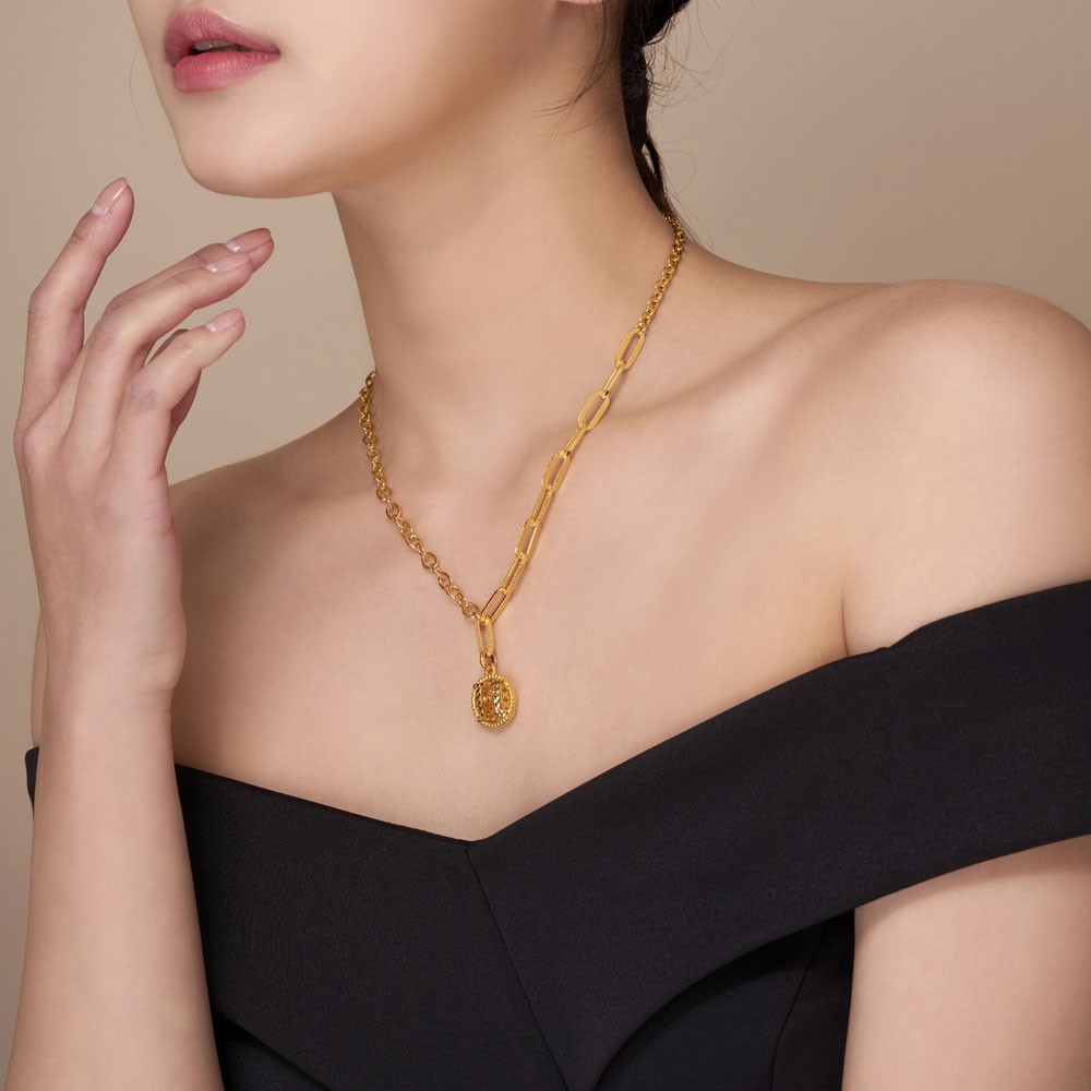 언발 체인 컷팅 H 펜던트 목걸이 요약정보 및 구매