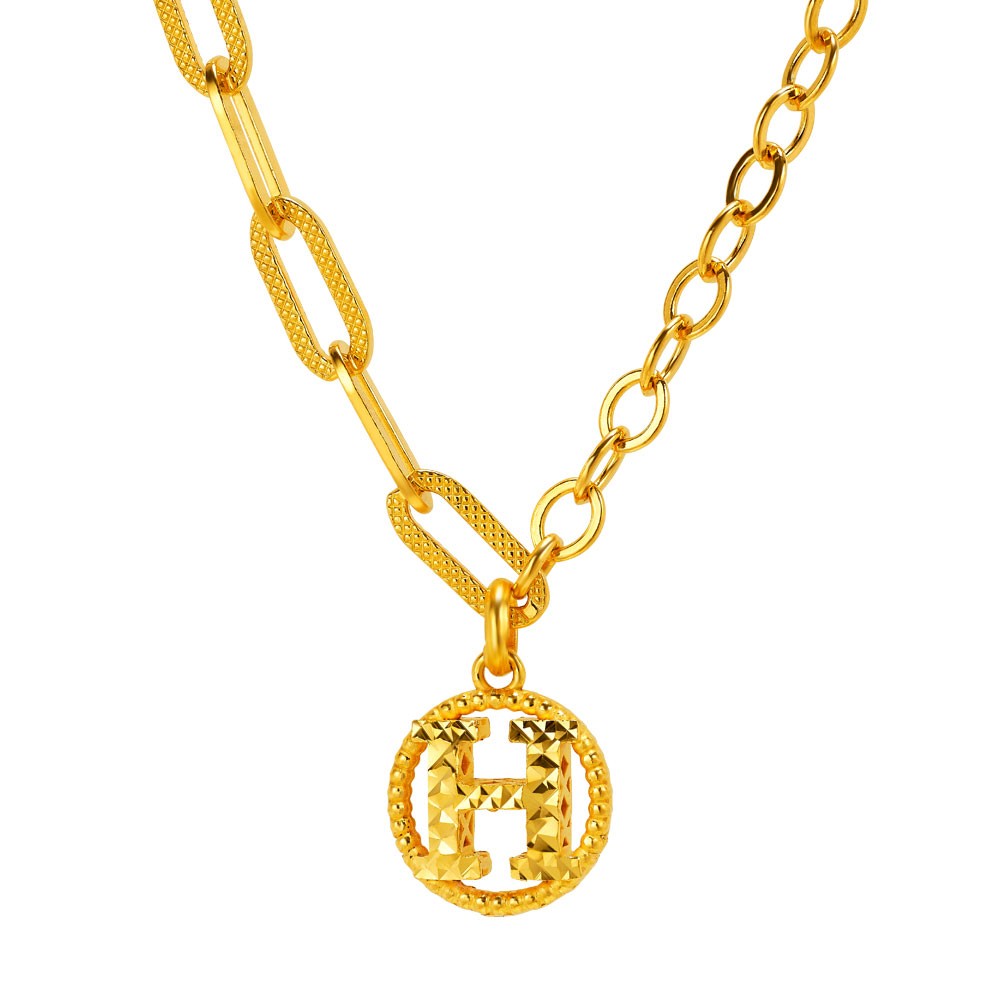 언발 체인 컷팅 H 펜던트 목걸이 요약정보 및 구매